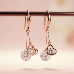 Rose gold earring