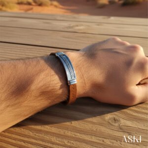 classic brown leather texture band