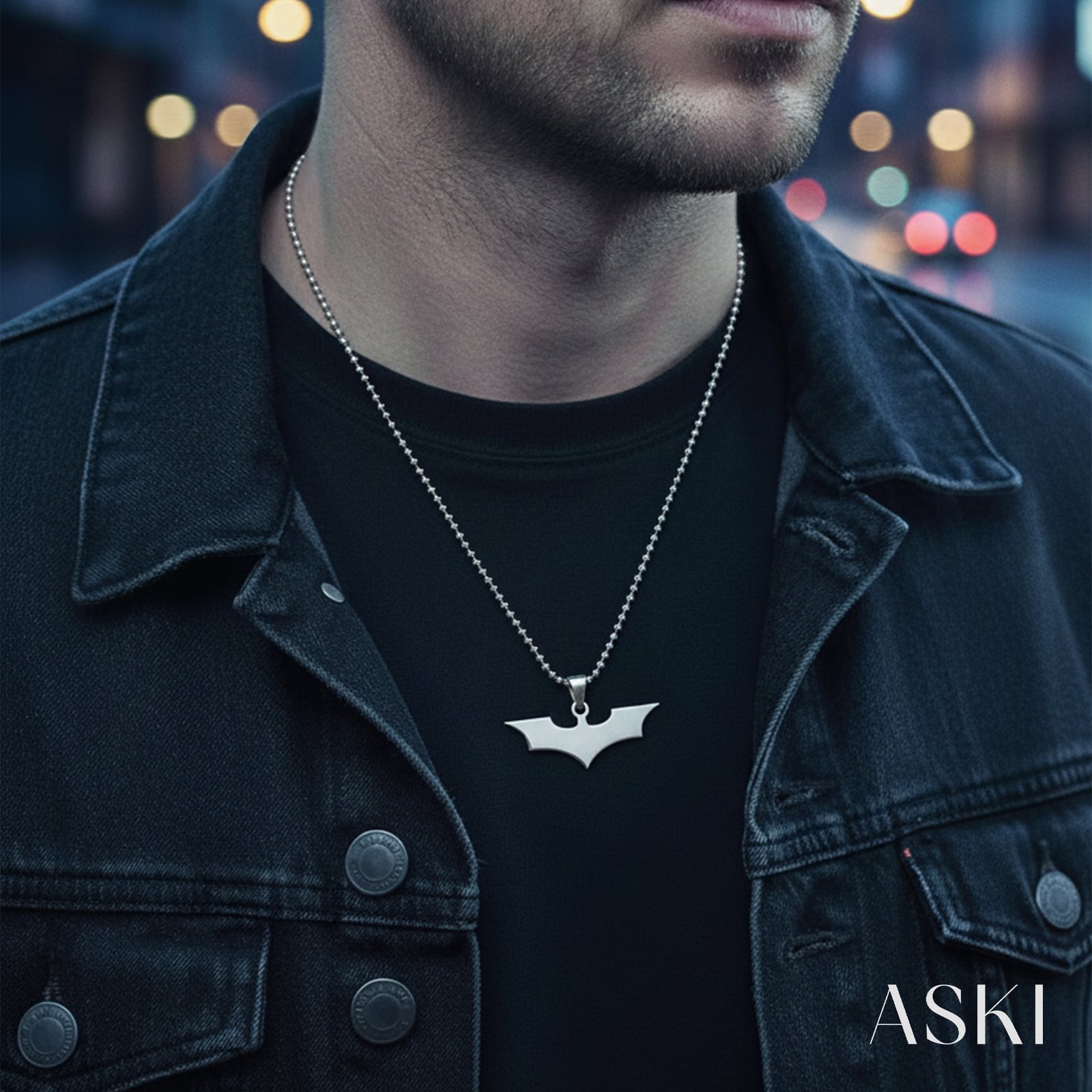 dark knight bat pendant chain dark knight bat pendant chain