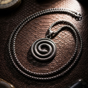 snake circle pendent